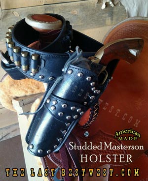 Studded Masterson Holster with matching cartridge Belt