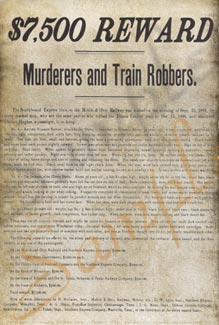 $7500 Reward for Murderers Poster