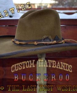 Barbwire custom hatband