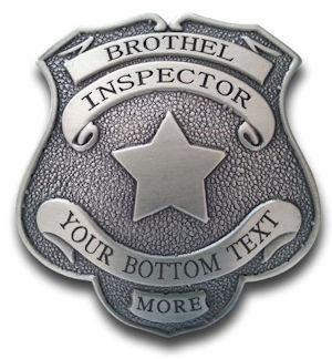 Blank Brothel Inspector Badge