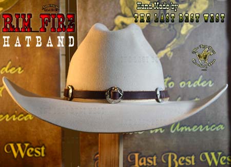 Rim Fire Leather hat band